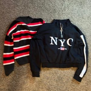 Lot of long sleeve tops sweater and sweatshirt! Super cute and comfy